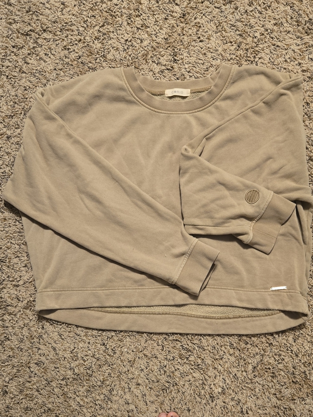 Women's Crewneck Sweatshirt in Taupe
